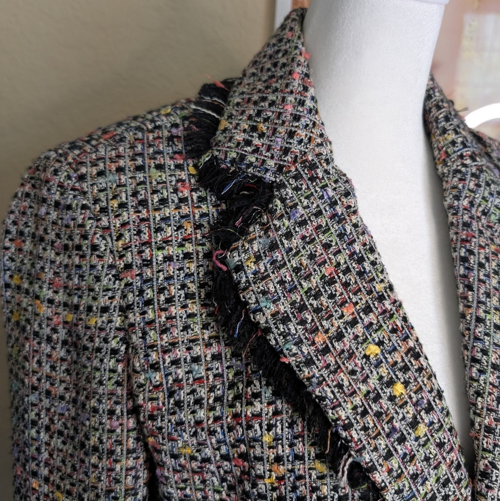 Vintage Multicolor Tweed Blazer - Picture 5 of 7